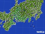 2021年06月25日の東海地方のアメダス(風向・風速)