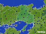 兵庫県のアメダス実況(日照時間)(2021年06月27日)
