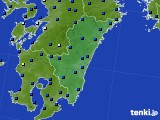 宮崎県のアメダス実況(日照時間)(2021年06月27日)