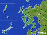 長崎県のアメダス実況(気温)(2021年06月27日)