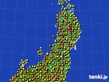 2021年06月28日の東北地方のアメダス(気温)