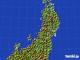 2021年06月28日の東北地方のアメダス(気温)