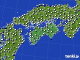 2021年06月28日の四国地方のアメダス(風向・風速)