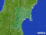 宮城県のアメダス実況(降水量)(2021年06月29日)
