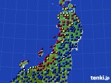 東北地方のアメダス実況(日照時間)(2021年07月01日)