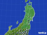 東北地方のアメダス実況(降水量)(2021年07月02日)