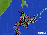 2021年07月03日の北海道地方のアメダス(日照時間)