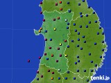 秋田県のアメダス実況(日照時間)(2021年07月03日)
