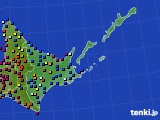 道東のアメダス実況(日照時間)(2021年07月04日)