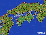 四国地方のアメダス実況(気温)(2021年07月04日)
