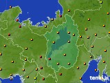 滋賀県のアメダス実況(気温)(2021年07月04日)