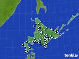北海道地方のアメダス実況(降水量)(2021年07月05日)