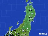 東北地方のアメダス実況(降水量)(2021年07月08日)