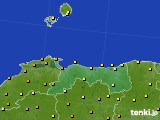 鳥取県のアメダス実況(気温)(2021年07月08日)