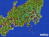 関東・甲信地方のアメダス実況(気温)(2021年07月10日)