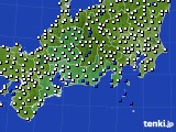 2021年07月10日の東海地方のアメダス(風向・風速)