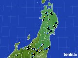 東北地方のアメダス実況(降水量)(2021年07月12日)