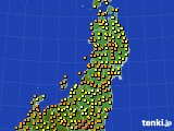 東北地方のアメダス実況(気温)(2021年07月12日)