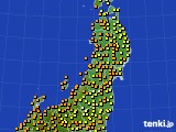 東北地方のアメダス実況(気温)(2021年07月13日)