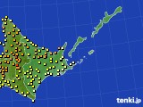 道東のアメダス実況(気温)(2021年07月13日)