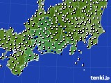 2021年07月13日の東海地方のアメダス(風向・風速)