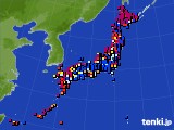 アメダス実況(日照時間)(2021年07月14日)