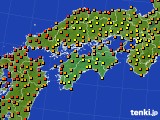 四国地方のアメダス実況(気温)(2021年07月14日)
