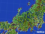 北陸地方のアメダス実況(日照時間)(2021年07月15日)