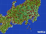関東・甲信地方のアメダス実況(気温)(2021年07月16日)