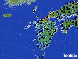九州地方のアメダス実況(日照時間)(2021年07月18日)