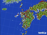 九州地方のアメダス実況(気温)(2021年07月18日)