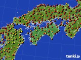 四国地方のアメダス実況(気温)(2021年07月19日)