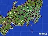 関東・甲信地方のアメダス実況(日照時間)(2021年07月20日)