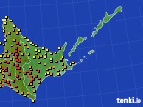 道東のアメダス実況(気温)(2021年07月20日)