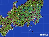 関東・甲信地方のアメダス実況(日照時間)(2021年07月21日)