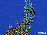 東北地方のアメダス実況(日照時間)(2021年07月22日)