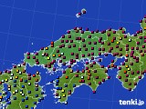 中国地方のアメダス実況(日照時間)(2021年07月22日)