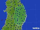 岩手県のアメダス実況(日照時間)(2021年07月22日)