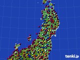 東北地方のアメダス実況(日照時間)(2021年07月23日)