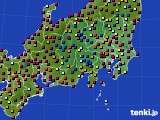 関東・甲信地方のアメダス実況(日照時間)(2021年07月23日)