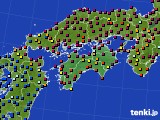 四国地方のアメダス実況(日照時間)(2021年07月23日)