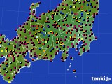 関東・甲信地方のアメダス実況(日照時間)(2021年07月24日)