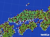 中国地方のアメダス実況(日照時間)(2021年07月24日)