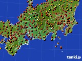 東海地方のアメダス実況(気温)(2021年07月24日)