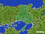 兵庫県のアメダス実況(気温)(2021年07月24日)