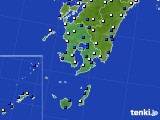 鹿児島県のアメダス実況(風向・風速)(2021年07月24日)