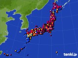 アメダス実況(日照時間)(2021年07月25日)