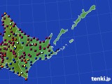 道東のアメダス実況(日照時間)(2021年07月25日)