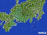 2021年07月25日の東海地方のアメダス(風向・風速)