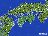 2021年07月25日の四国地方のアメダス(風向・風速)